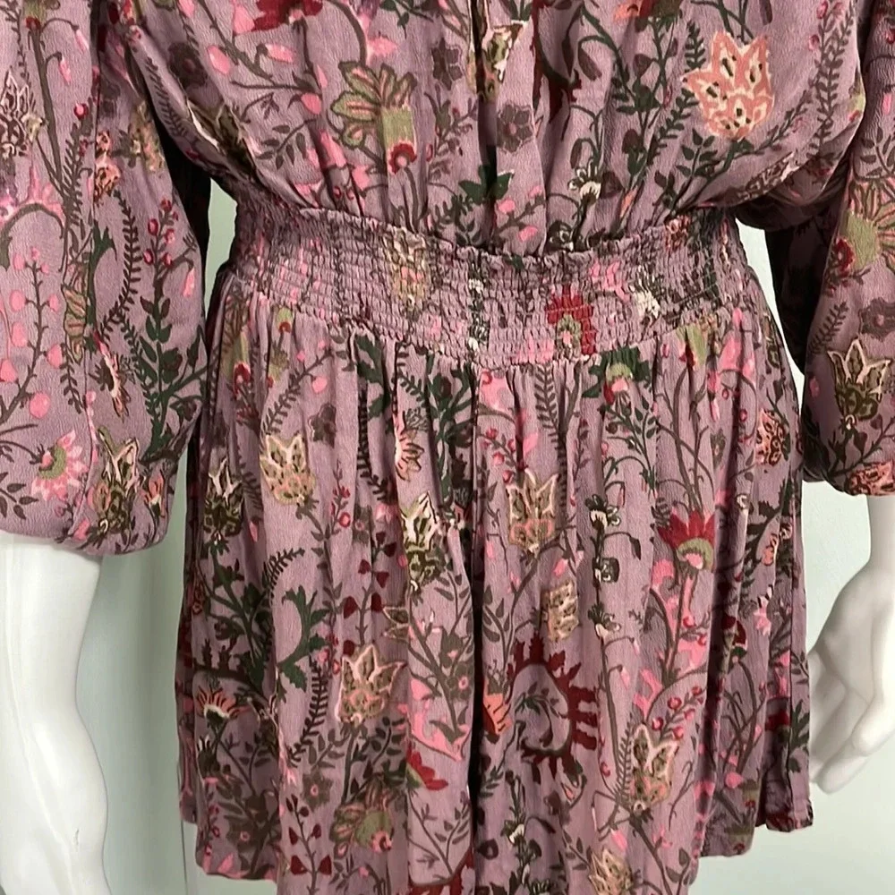 Free People Pretty And Free Romper in mauve color combo size large